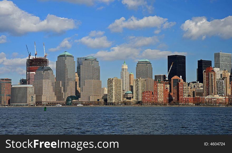 The Lower Manhattan Skyline viewed from Liberty Park New Jersey