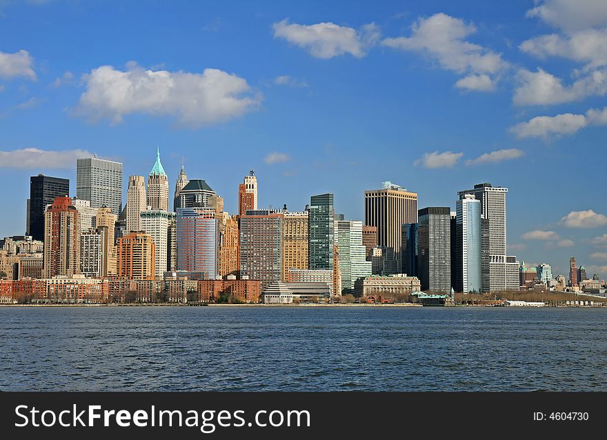 The Lower Manhattan Skyline viewed from Liberty Park New Jersey