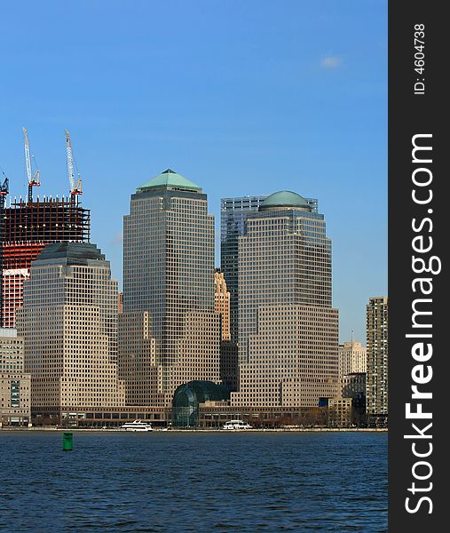 The Lower Manhattan Skyline viewed from Liberty Park New Jersey