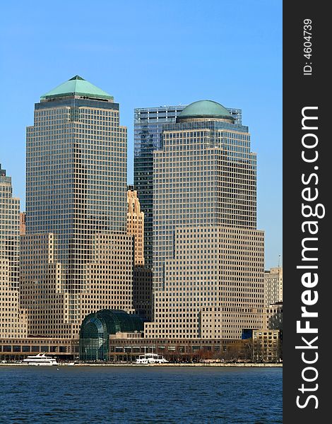 The Lower Manhattan Skyline viewed from Liberty Park New Jersey