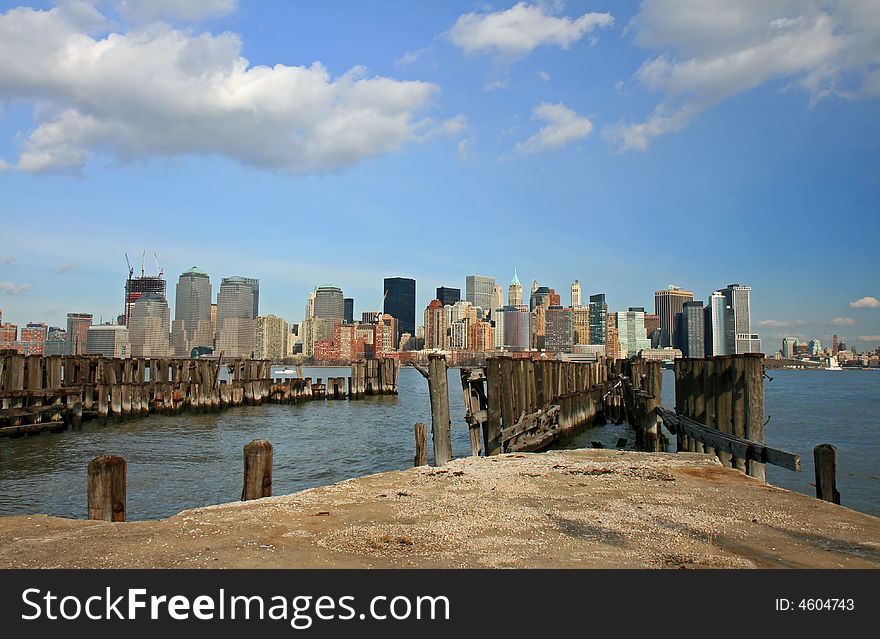 The Lower Manhattan Skyline viewed from Liberty Park New Jersey