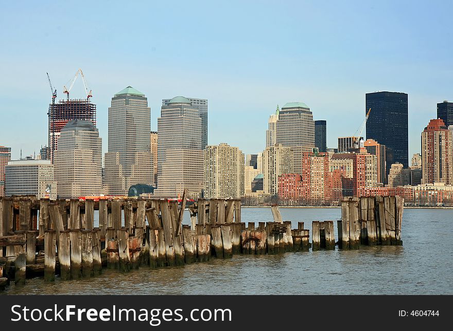 The Lower Manhattan Skyline viewed from Liberty Park New Jersey