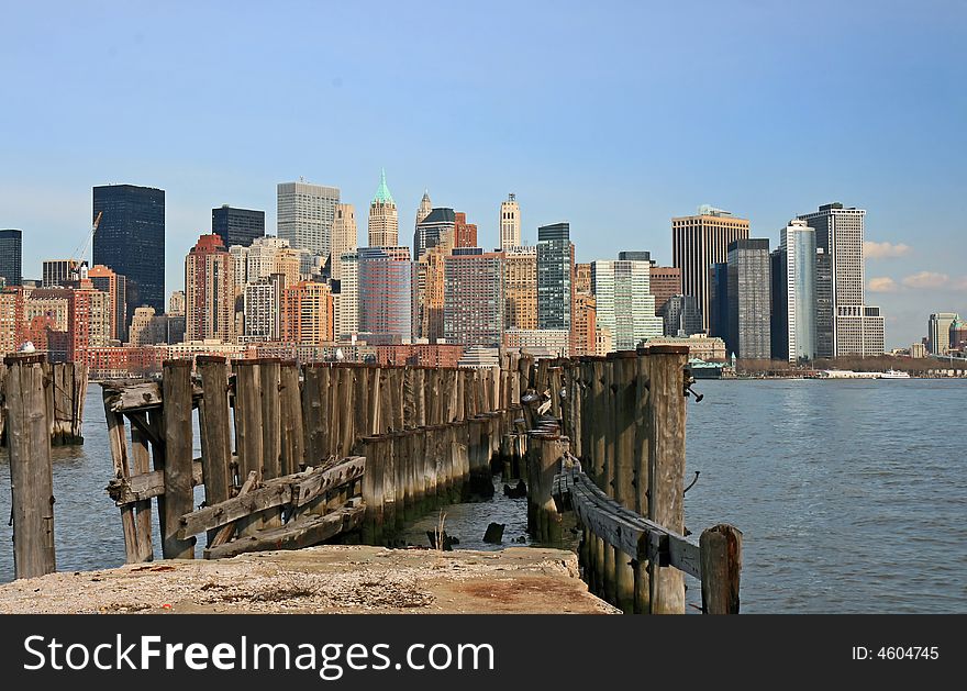 The Lower Manhattan Skyline viewed from Liberty Park New Jersey