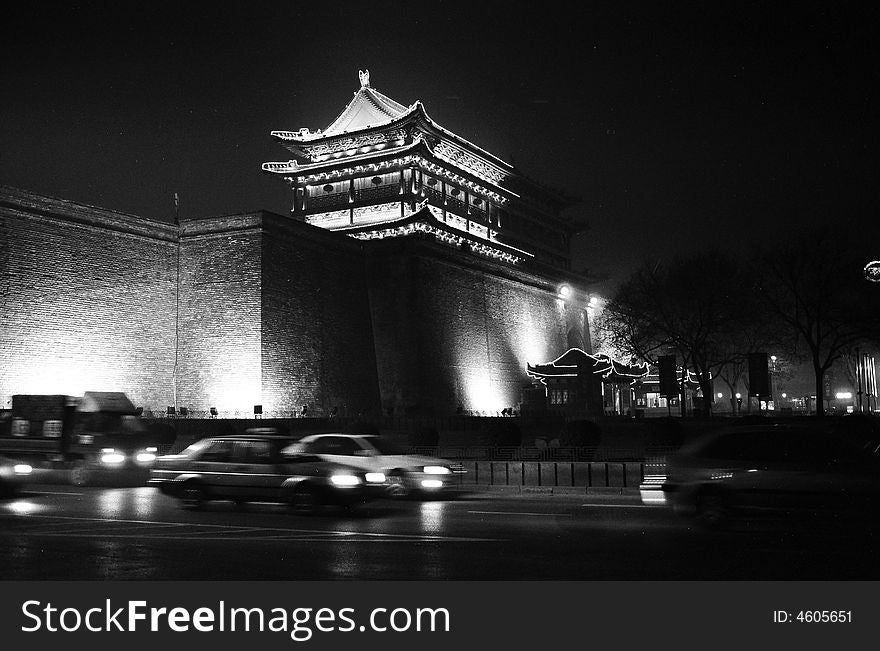 The south gate of Xi'an, Shanxi Province, ancient capital of china.