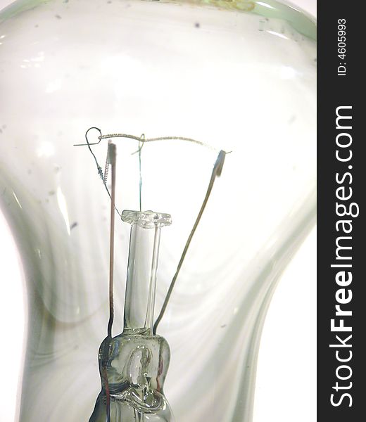 The burned-out light bulb. Lamp.