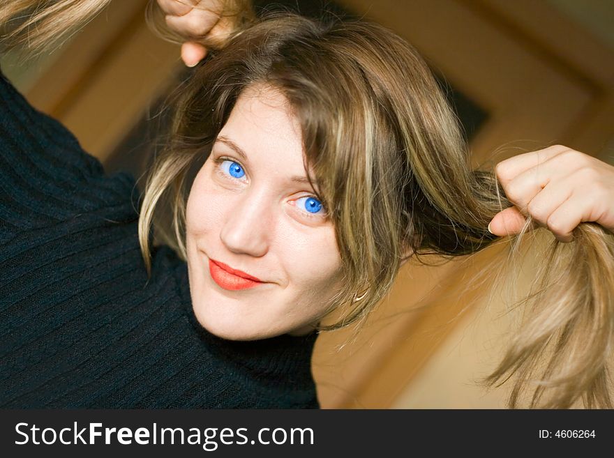 Fun Blue Eyes Woman