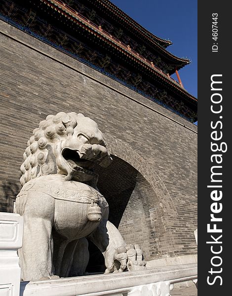 Standing like some huge lost monolith at the southern end of Tian An Men Square, Qian Men, which literally translates as 'Front Gate', actually consists of two separate gates about 50 meters apart, each the size of a small castle. They used to mark the boundary between the inner and outer cities, but now one stands isolated on a traffic island, facing its counterpart across six lanes of impenetrable Beijing traffic. They look a little lost without the city wall, but remain impressive nonetheless. When open, you can ascend for a view over the square below. Standing like some huge lost monolith at the southern end of Tian An Men Square, Qian Men, which literally translates as 'Front Gate', actually consists of two separate gates about 50 meters apart, each the size of a small castle. They used to mark the boundary between the inner and outer cities, but now one stands isolated on a traffic island, facing its counterpart across six lanes of impenetrable Beijing traffic. They look a little lost without the city wall, but remain impressive nonetheless. When open, you can ascend for a view over the square below.