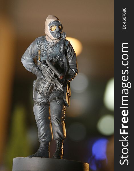 Soldier toy in miniature size