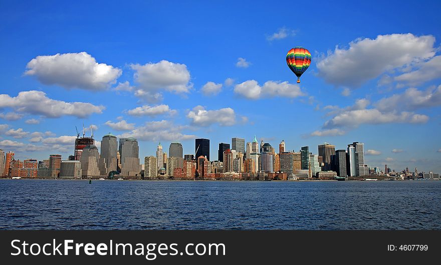 The Lower Manhattan Skyline viewed from Liberty Park New Jersey