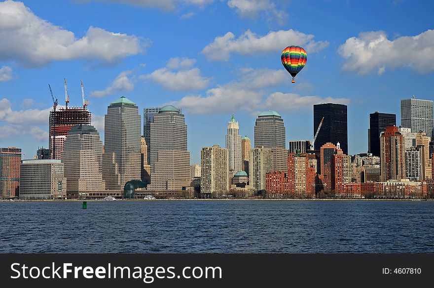 The Lower Manhattan Skyline viewed from Liberty Park New Jersey