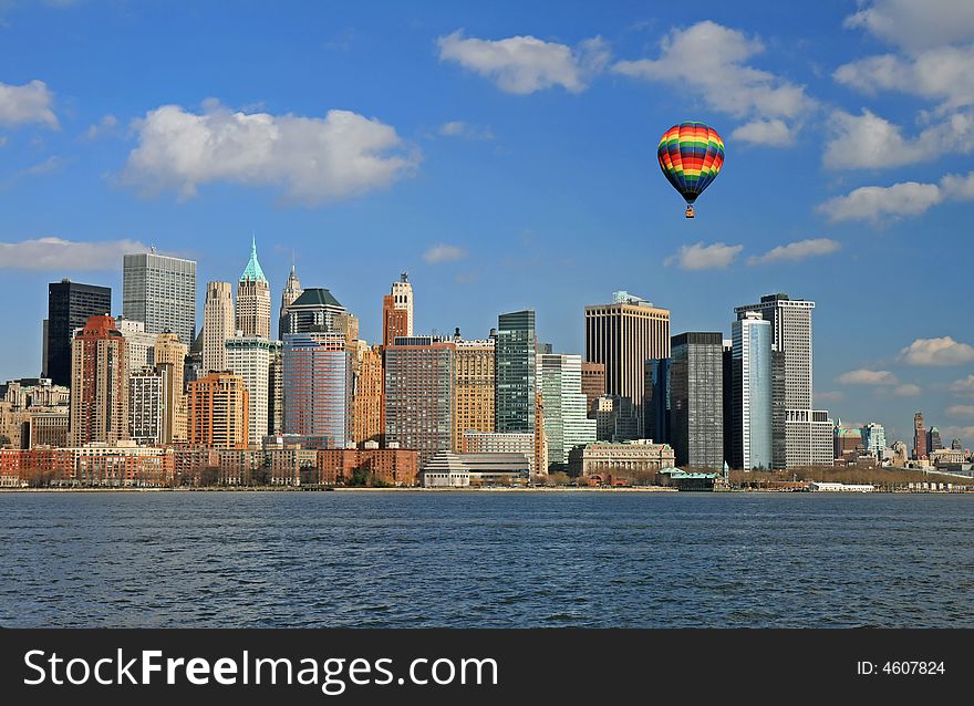 The Lower Manhattan Skyline viewed from Liberty Park New Jersey