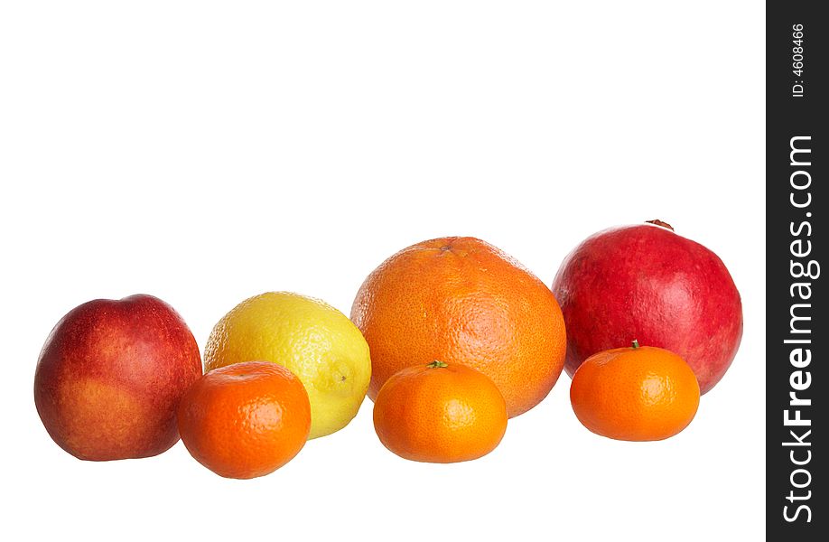 Fruit cocktail.isolated on white background