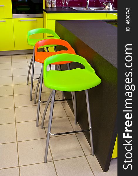 Stylish colorful modern bar chair. Stylish colorful modern bar chair.