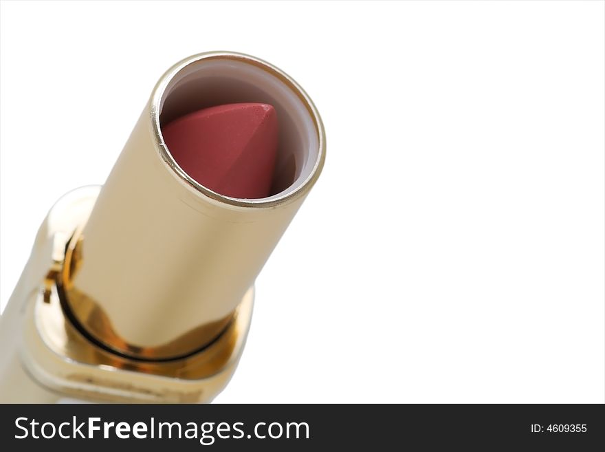 Red fashion lipstick isolated on white. Red fashion lipstick isolated on white