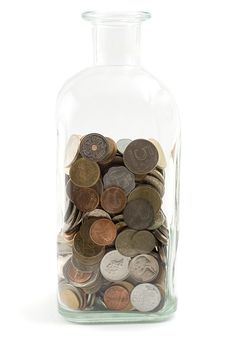 Jar With Coins Stock Image Jar With Coins Stock Image