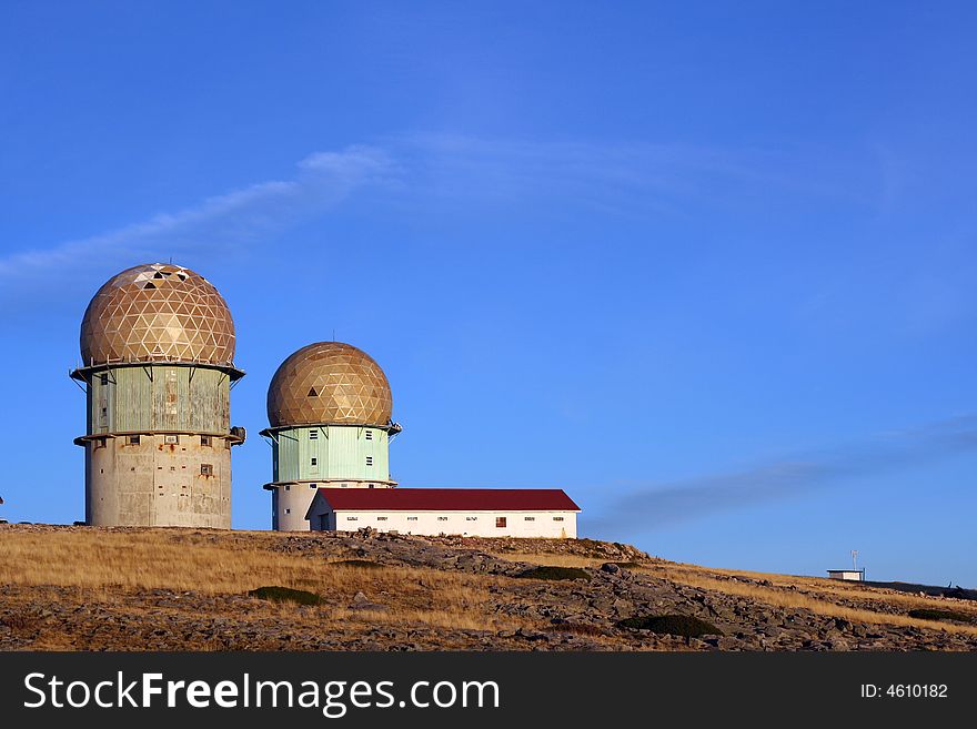 Old radar base, on a top of a mountain. Old radar base, on a top of a mountain.