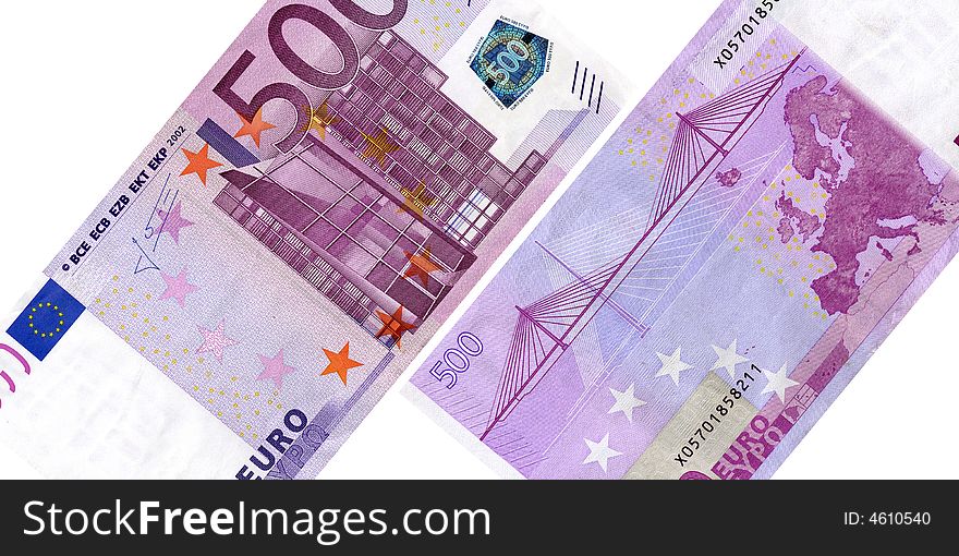 500 euro banknotes sides