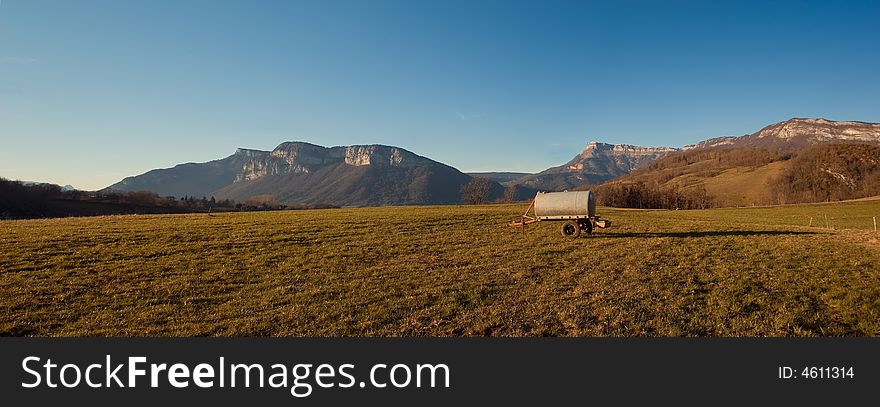 Panoramic sight of a landscape of mountain