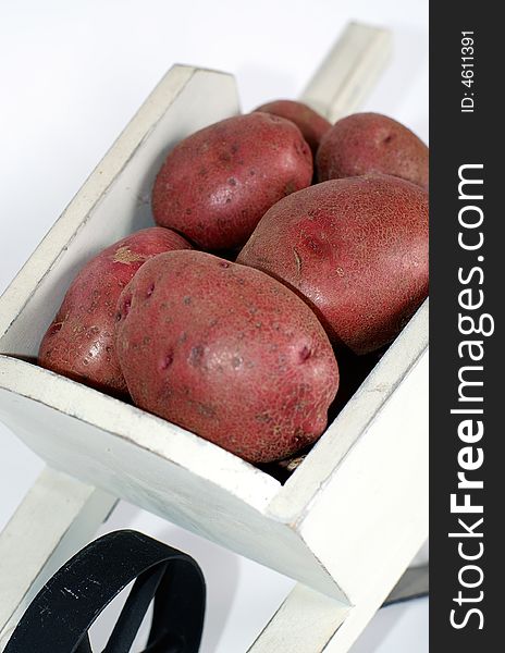 Red Potatoes with skins on are a great source of fiber, B-Complex vitamins and minerals.