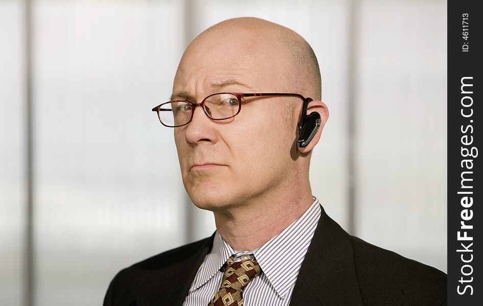 Businessman With A Hands-free Phone