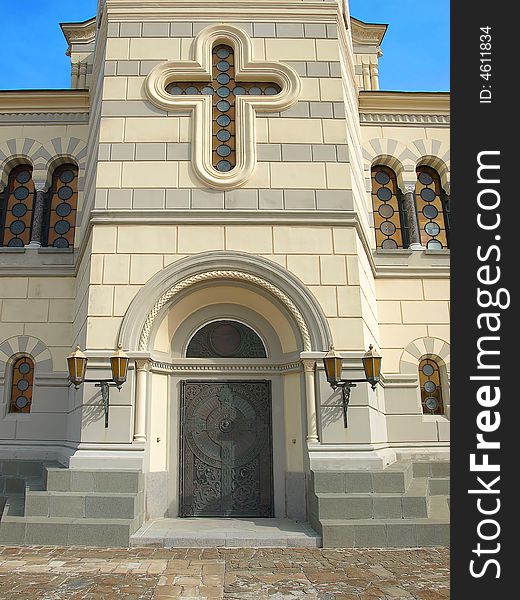 Main Door of the St. Wladimir Orthodox Temple in the Khersones, Crimea. Main Door of the St. Wladimir Orthodox Temple in the Khersones, Crimea