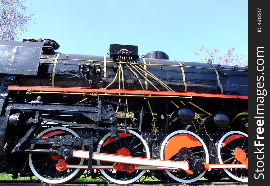 An old steam locomotive for showing