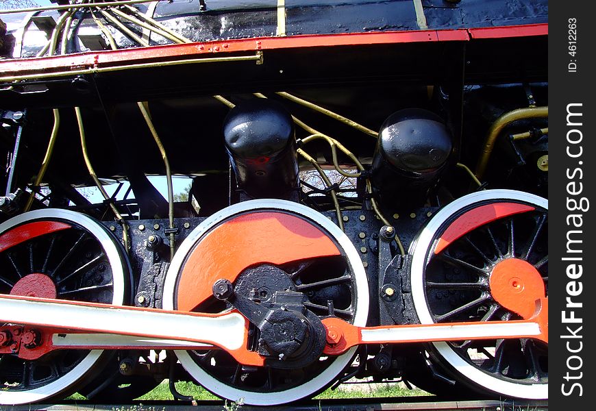 An old steam locomotive for showing