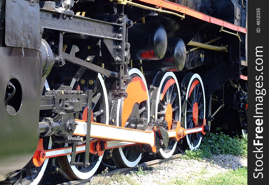 An old steam locomotive for showing