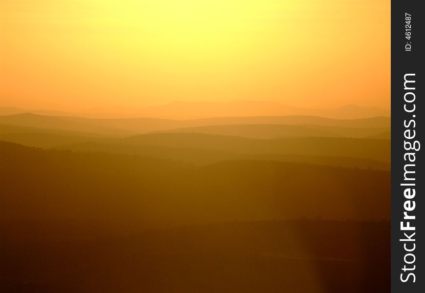 The sunset from mountains seem interesting. The sunset from mountains seem interesting