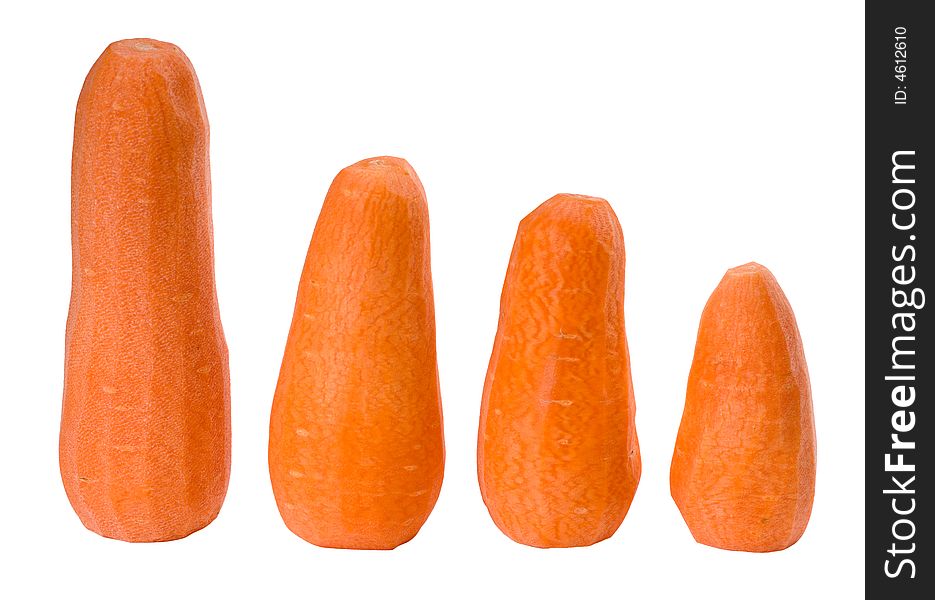 Four Peeled Carrots Cutout