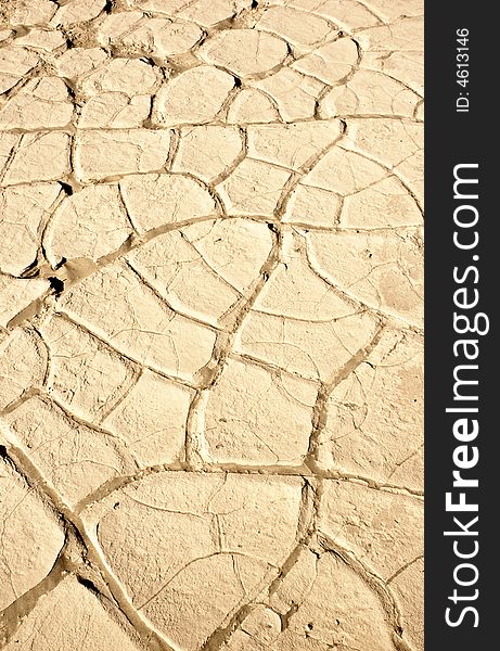 Death Valley National Park with dry, cracked ground