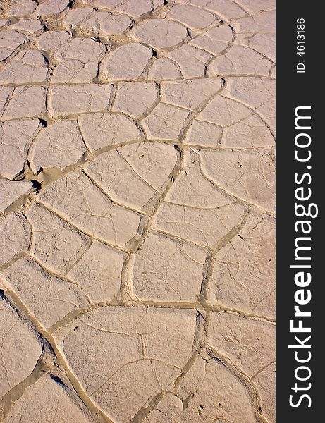 Death Valley National Park with dry, cracked ground