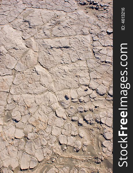 Death Valley National Park with dry, cracked ground