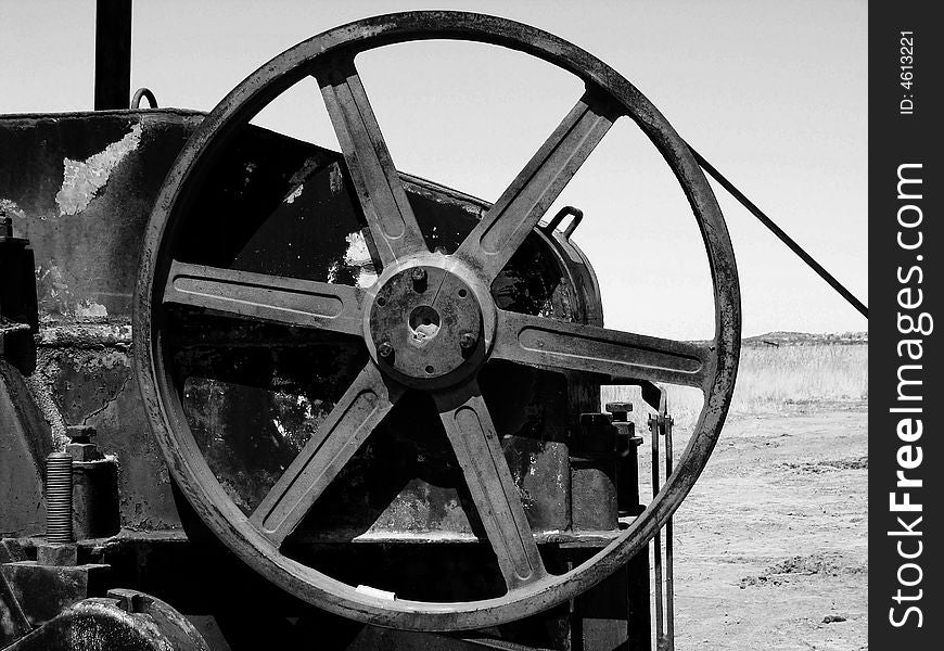 Close up of the pump jack working parts. Close up of the pump jack working parts.