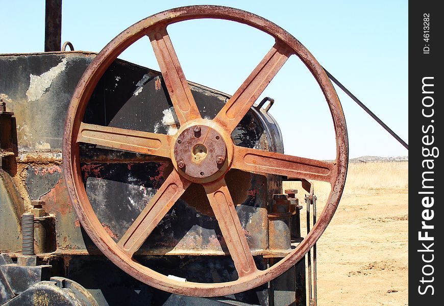 Close up of a working part of an old pump jack. Close up of a working part of an old pump jack