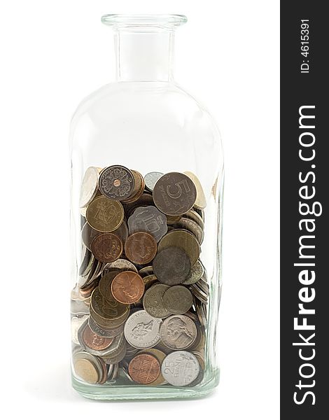 Jar with coins