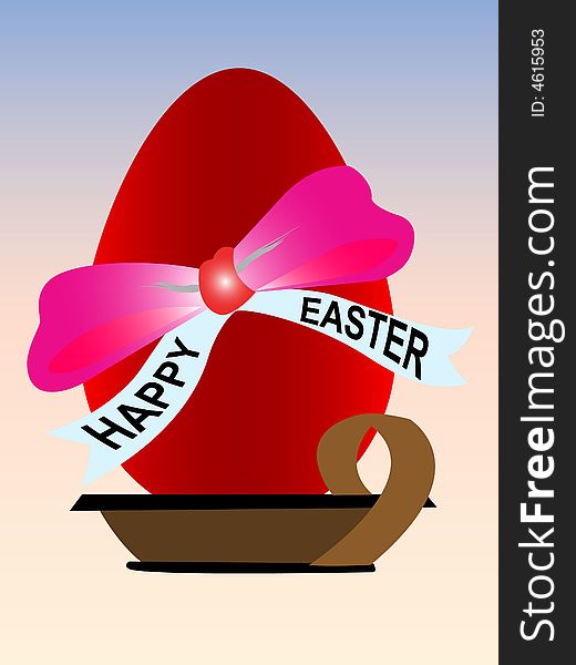 Happy easter egg - vector illustration