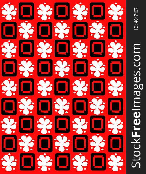 Background flower and rectangle , vector illustration