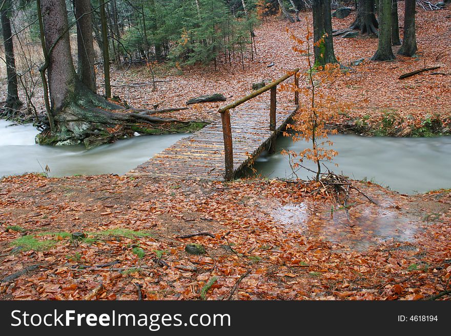Foot bridge ascross the creek. Foot bridge ascross the creek