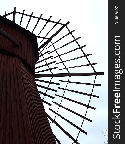 Turn of the 19th century windmill. Wooden construction. Turn of the 19th century windmill. Wooden construction.