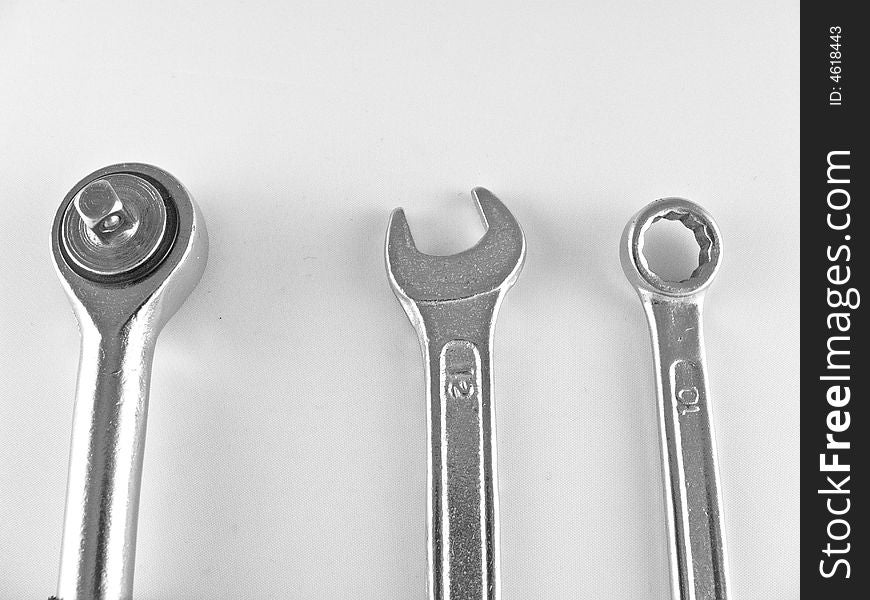 Wrenches isolated on white background