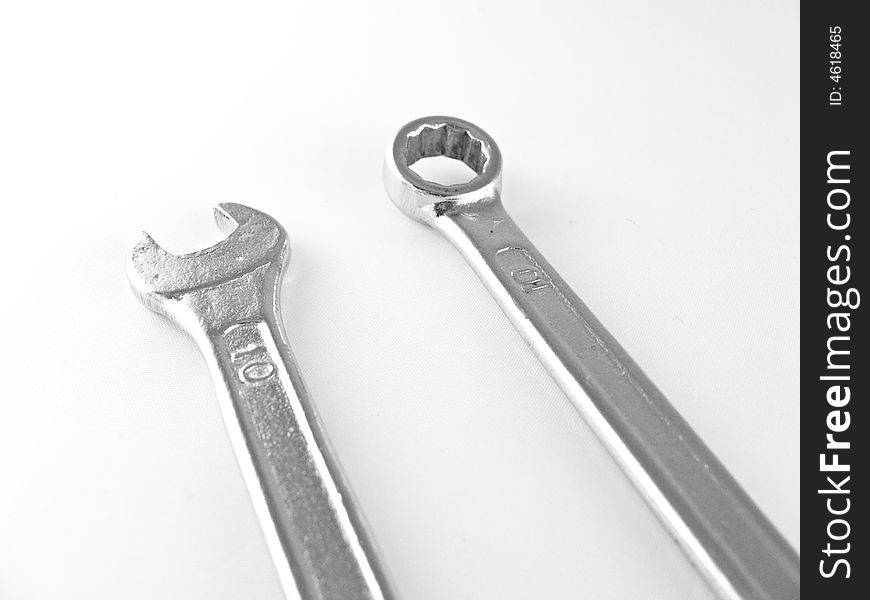 Wrenches isolated on white background