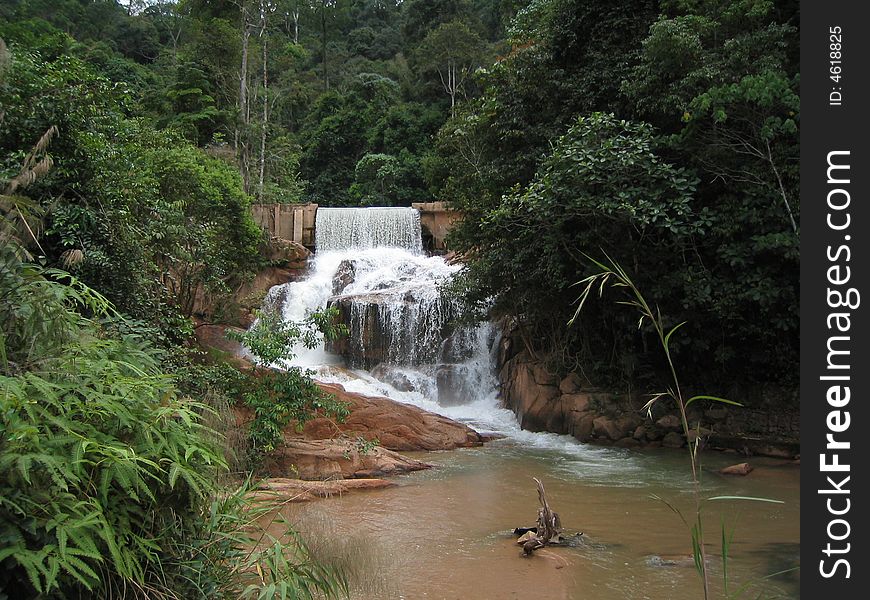 waterfall in the forest of kedah, malaysia