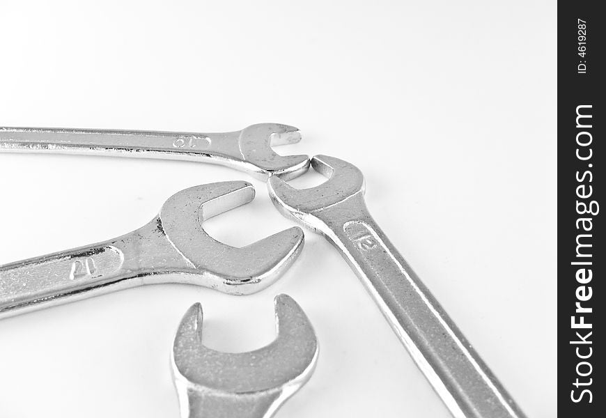 Wrenches isolated on white background