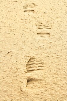 Footprints On Sand. Royalty Free Stock Photo Footprints On Sand. Royalty Free Stock Photo