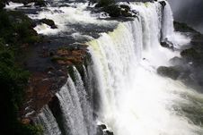 Iguassu (Iguazu; Iguaçu) Falls - Large Waterfalls Royalty Free Stock Photography