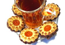 Cookies Whith Jelly And Tea On A White Background Royalty Free Stock Photo Cookies Whith Jelly And Tea On A White Background Royalty Free Stock Photo