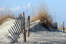 Fence In Dunes Royalty Free Stock Photography Fence In Dunes Royalty Free Stock Photography
