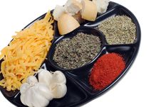 Bread Cheese Garlic Paprika Origanum Stock Photography Bread Cheese Garlic Paprika Origanum Stock Photography