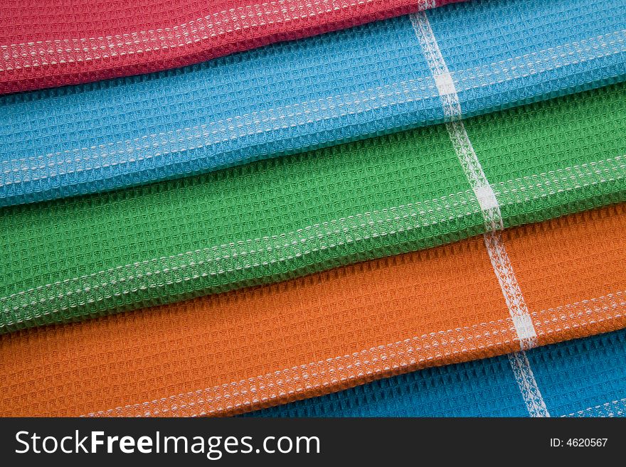 Stack of Color Cotton Towels